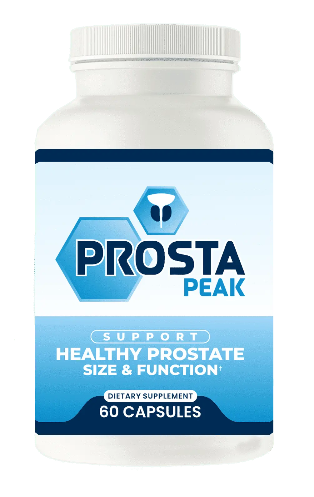 Prosta Peak supplement bottle — 60 capsules supporting healthy prostate size and function